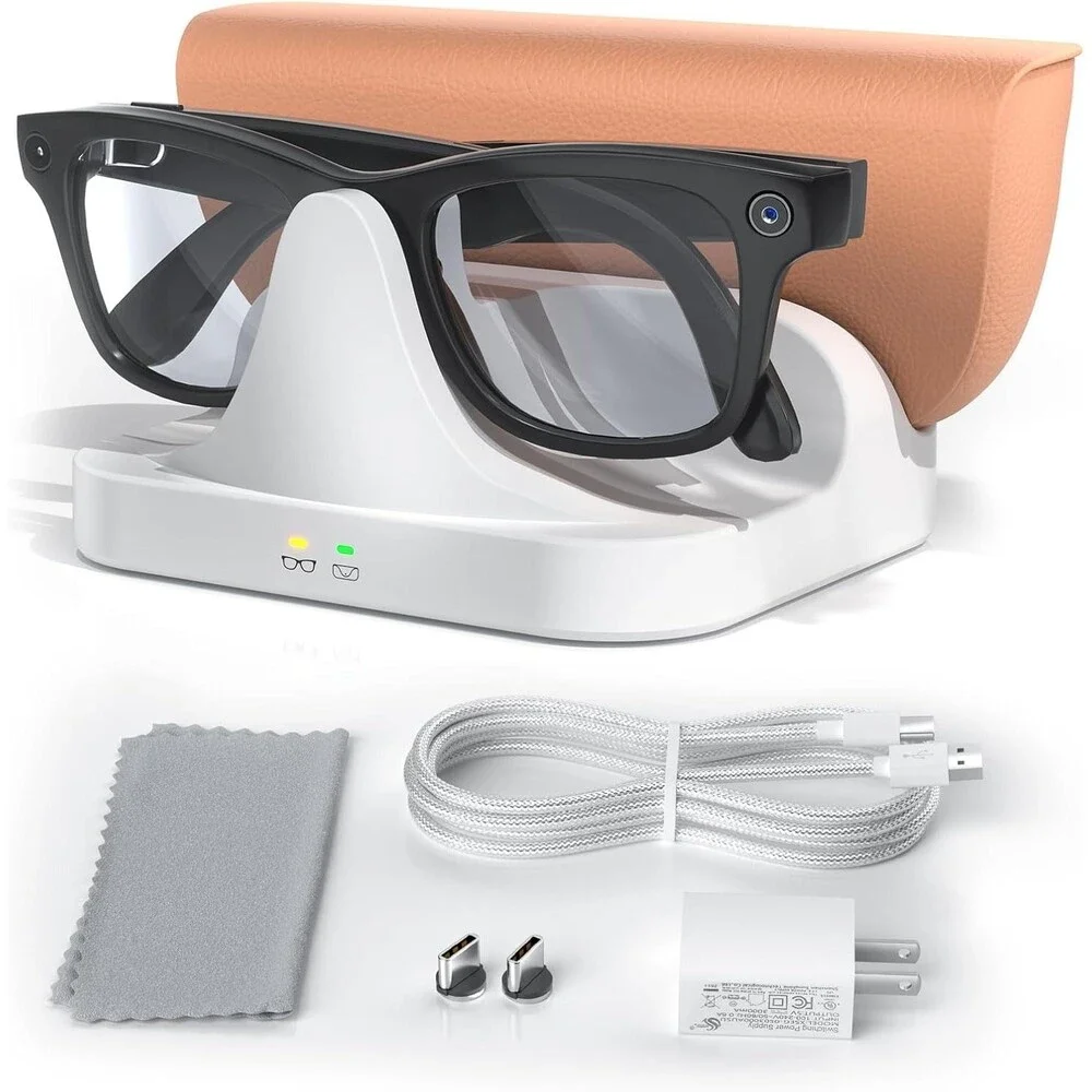 2-in-1 Magnetic Charging Dock Compatible with Ray-Ban Meta Smart Glasses